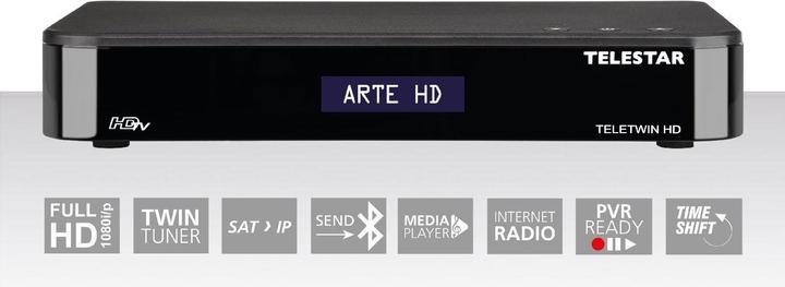 Produktbild Telestar Teletwin HD (DVB-S, DVB-S2, 2x DVB-S2 (Twin), Twin DVB-S2)