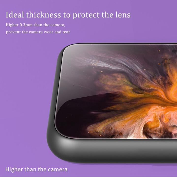 Produktbild König Design Hülle Handy Schutz für Apple iPhone 12 13 14 Pro Max mini Plus Case Glas Cover (Apple iPhone 14 Pro)