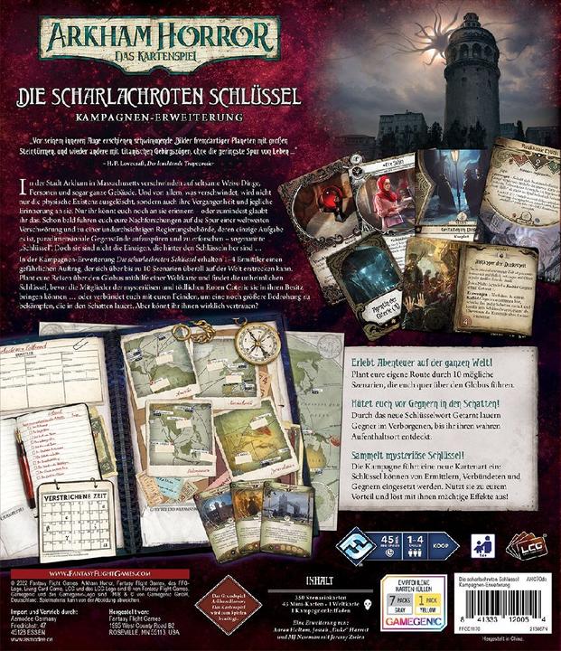 Produktbild FFG FFGD1170 - Arkham Horror: Die scharlachroten Schlüssel, Kartenspiel (DE Kampagnen-Erweiterung) (Deutsch)