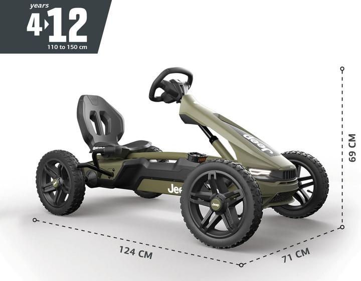 Produktbild BERG Pedal-Go-Kart RALLY JEEP® CHEROKEE BFR 4-12 Jahre bis 60 kg