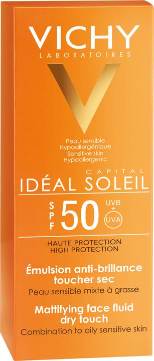 Vichy Capital Soleil Mattierendes Sonnen-Fluid (Sonnencreme Gesicht, SPF 50, 50 ml, 76 g)