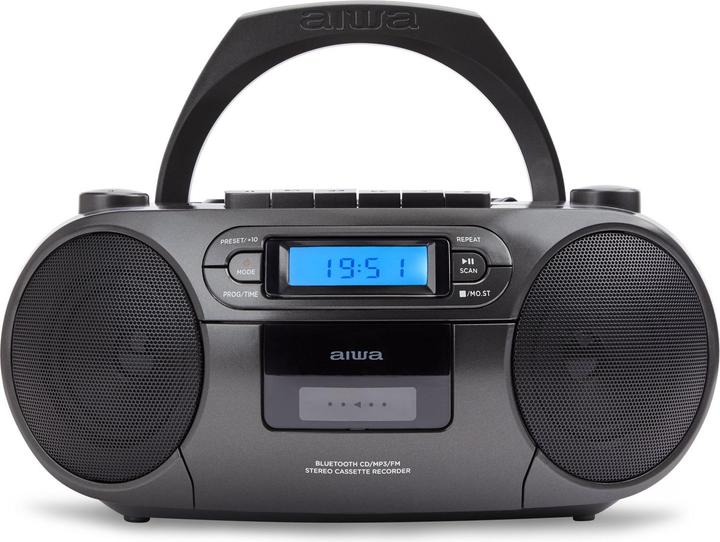 Actual product image Aiwa BBTC-550BK portable stereo system Digital Black (FM, PLL, Radio Frequency (RF), Bluetooth)