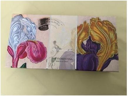Actual product image La Florentina Artigianale Fiorentina Iris Handmade Florentine Soap Scented Italy 3 x 5.3 oz - Pack of 3 (refill, 5.30 ml)