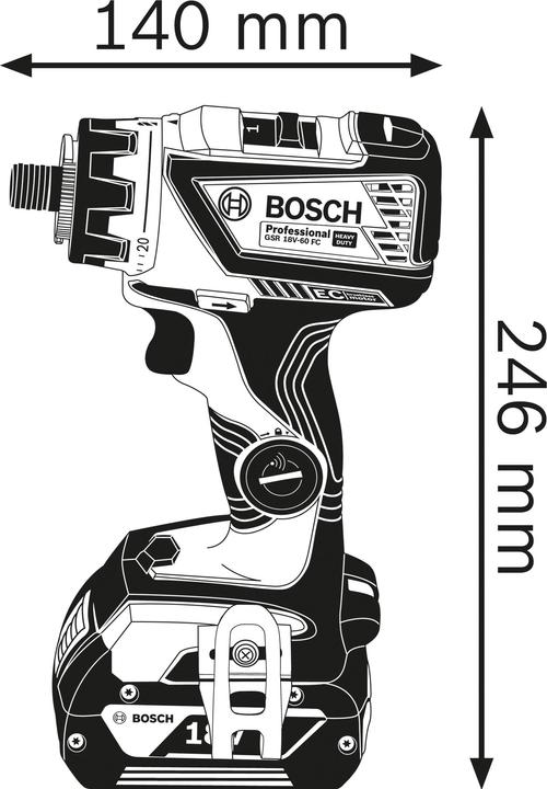 Produktbild Bosch Professional GSR 18V-60 FC (Akkubetrieb)