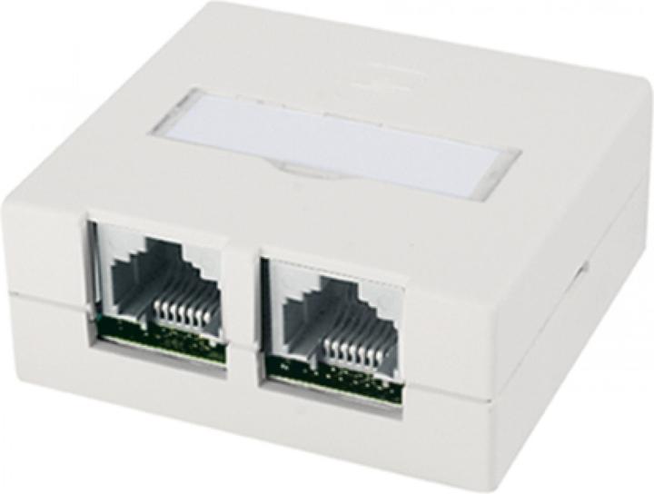 Telegärtner Junction box VAD Cat.6 Ea, 2 x RJ45, shielded
