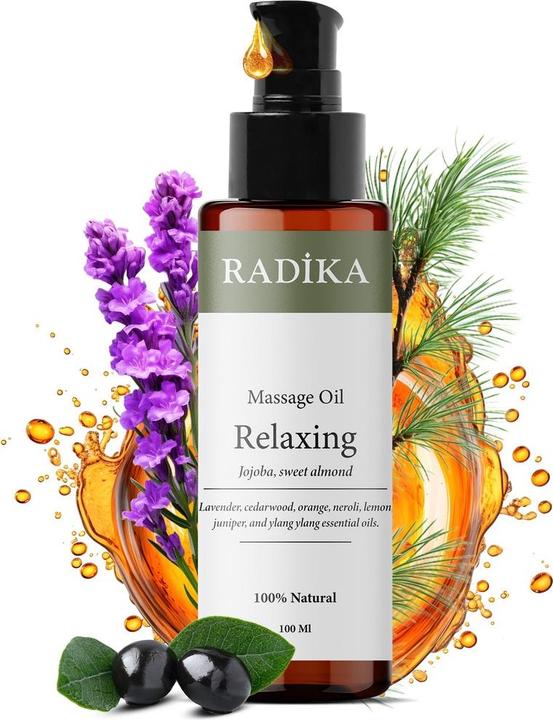 Produktbild Radika Massageöl, Entspannendes Massage-Öl, 100% Rein, BIO, natürlich, 100 ml (100 ml)