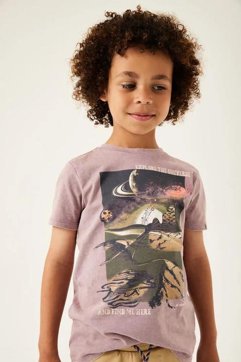 Actual product image Garcia T-Shirt explore the Universe marsala (92)