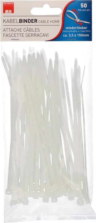 Actual product image Max Hauri Cable Home redeemable (Plastic cable ties, 150 mm, 50 pcs.)