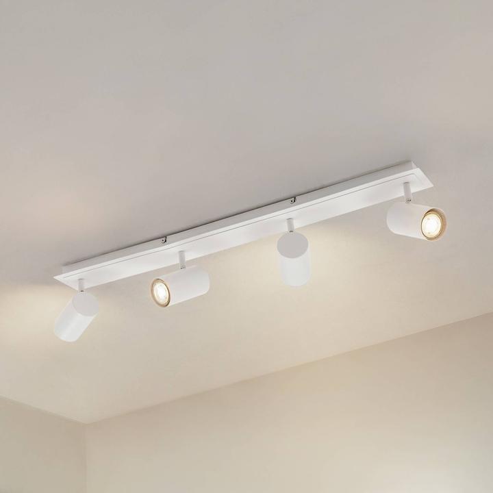Immagine prodotto Lindby Faretto da soffitto Joffrey, 4 luci, 80 cm, bianco (GU10)