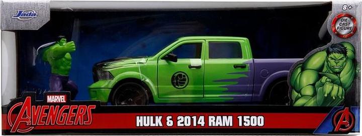 Actual product image Jada Marvel Hulk 2014 Ram 1500 1:24