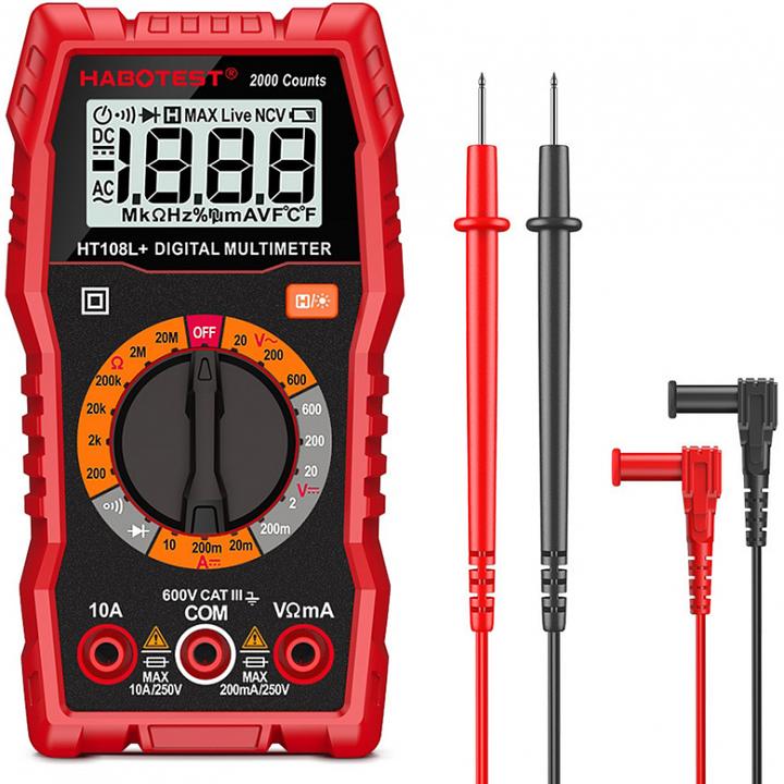 Actual product image Habotest HT108L Digital Universal Multimeter (CAT III 600V)