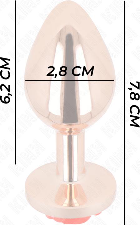 Produktbild Kink - Rosa Goldener Analstecker Mit Roter Rose S