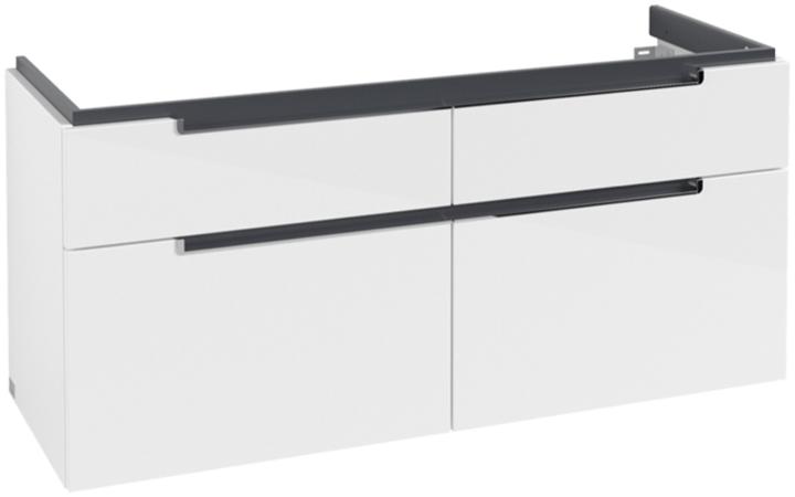 Produktbild Villeroy & Boch V&B Waschtischunterschrank SUBWAY 2.0 1287x590x449mm Glossy white (129 x 45 x 42 cm)