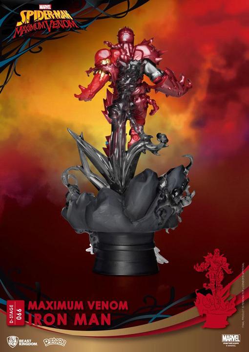 Actual product image Beast Kingdom Statua Marvel D-Stage Diorama Maximum Venom Iron Man