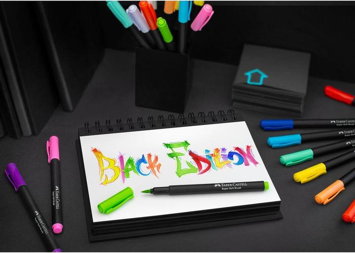 Actual product image Faber-Castell Brush Pen Black Edition (Multicoloured, 20 x)