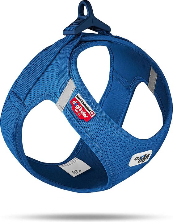 Actual product image Curli Vest Dog Harness Clasp Air-Mesh Blue L (L, Dog, General)