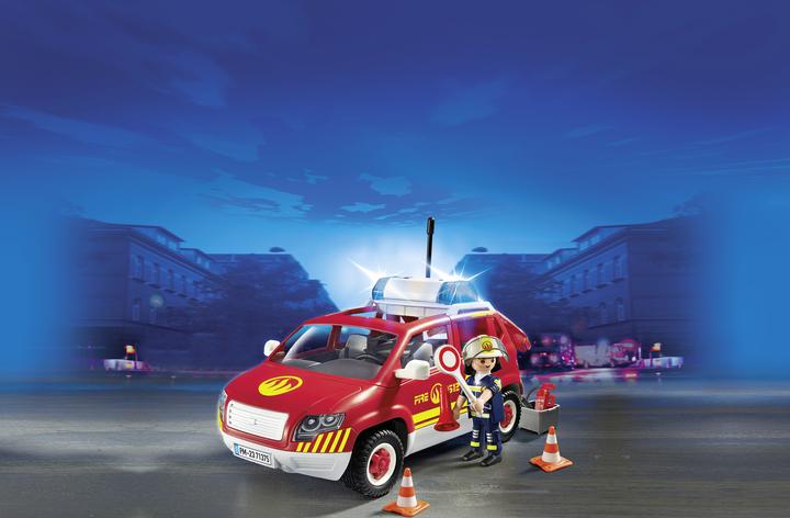Productafbeelding Playmobil 71375 Brandweerauto met licht en geluid (71375, Playmobil Stad Actie)