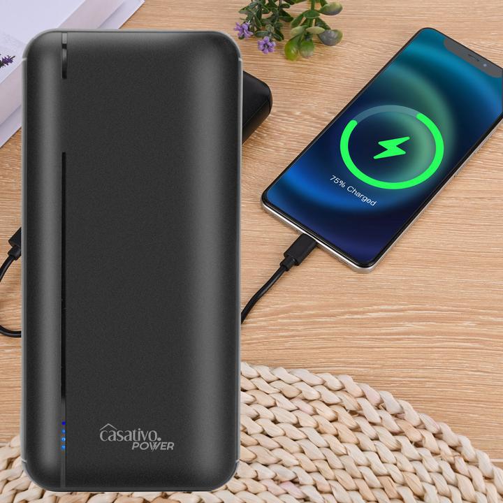 Image du produit Casativo Banque d'alimentation avec 3 ports USB, USB-C PD & QC 3.0, 20 000 mAh (20000 mAh, 20 W)