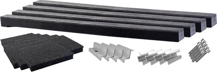 Actual product image Wattstone PV elevation flat roof for 3 solar modules 0° concrete base black building protection mat (Solar system mounting material)