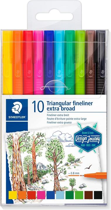 Actual product image Staedtler 338 Broadliner triplus Box 10 ST (Multicoloured)