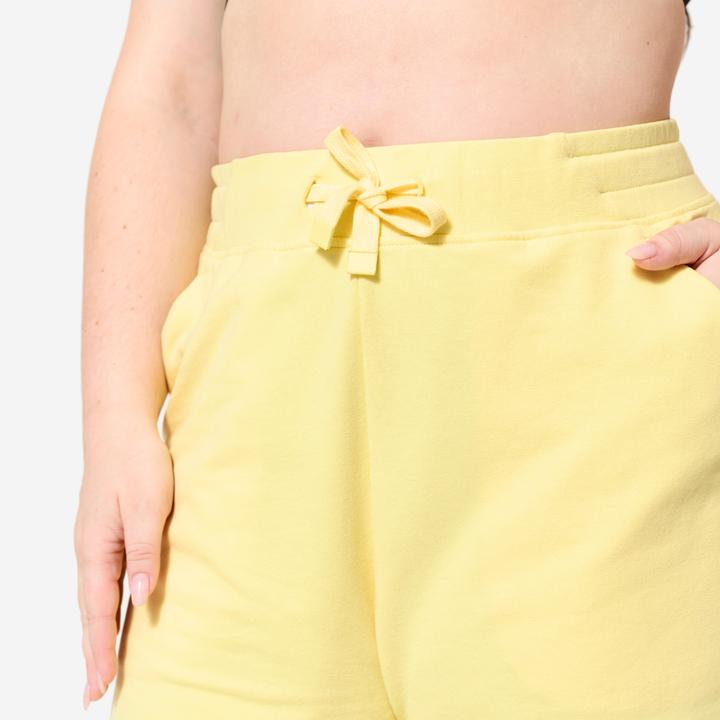 Actual product image Domyos Shorts Damen mit Tasche - pastellgelb (L)