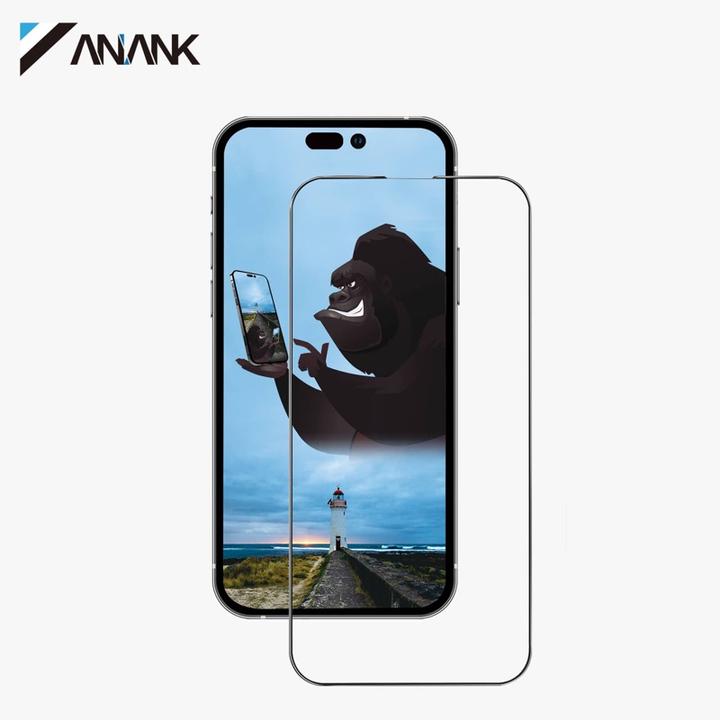 Immagine prodotto Anank Vetro blindato trasparente 2.5D Corning Gorilla per iPhone 16 Pro Max - rinforzato 5x (1 Pezzo/i, Apple iPhone 16 Pro Max)