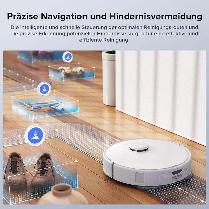 Produktbild Roborock Qrevo Edge S5A Saugroboter mit Wischfunktion,Dual Anti-Tangle-System,17000Pa,FlexiArm,Weiss (Saugroboter)