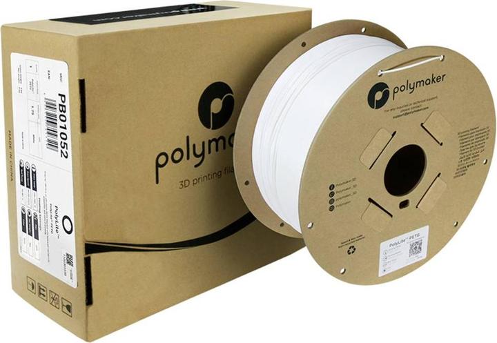 Image du produit Polymaker PolyLite PETG (PETG, 1.75 mm, 3000 g, Blanc)