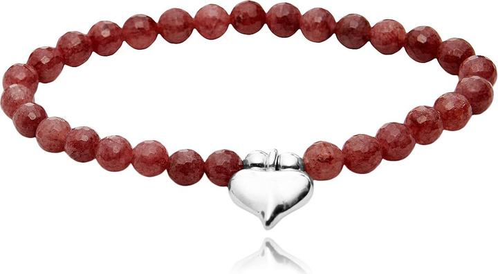 Leyda Herz Armband Silber (Silber 925, Farbstein)