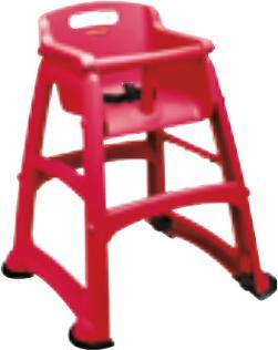 Image du produit Rubbermaid Chaise enfant Chaise bébé Sturdy Chair rouge Chaise haute avec ceinture de sécurité (Chaise haute)