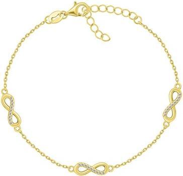 Brilio Silver - Stylish gold-plated bracelet with zircons Infinity BRC179Y