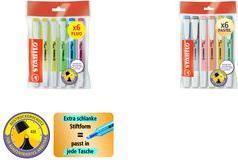 Actual product image STABILO Highlighter swing cool PASTEL, pack of 6 Ecopack wedge tip, line width: 1.0 (4 mm, 1 x)
