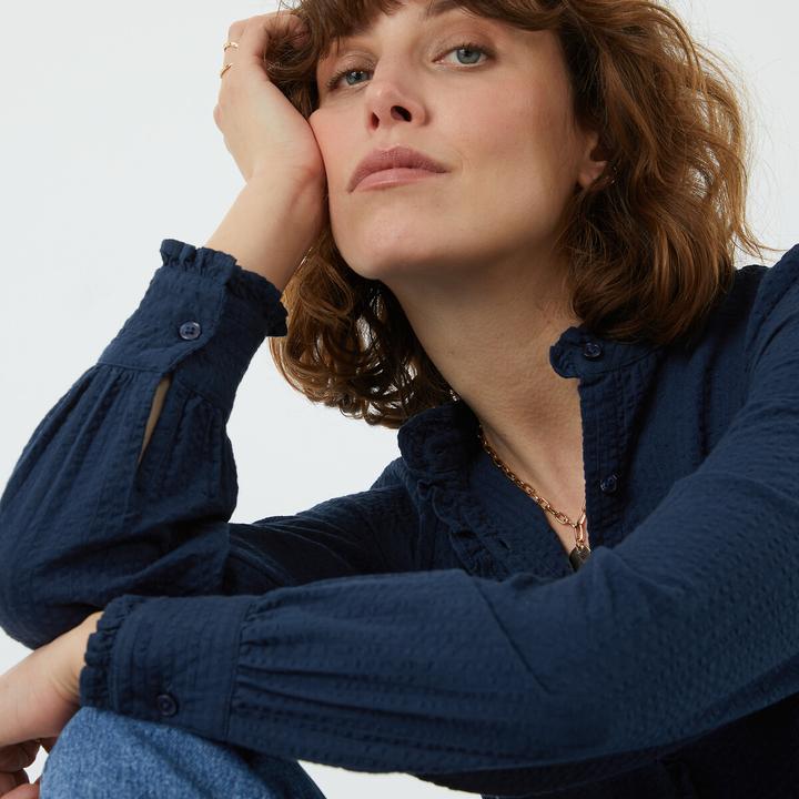 Immagine prodotto La Redoute Collections Camicetta a maniche lunghe con collo a balze (44)