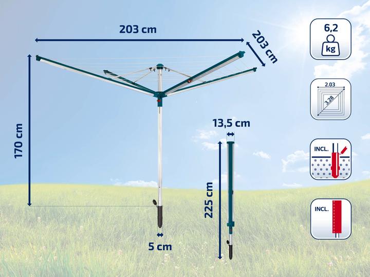 Produktbild Leifheit Wäscheschirm Linomatic 500 Deluxe Cover (50 m)