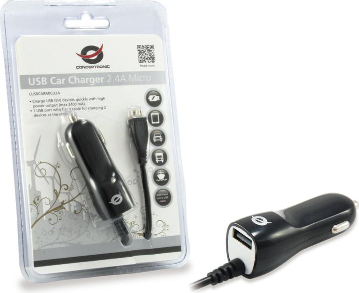 Actual product image Conceptronic CUSBCARMICU2A USB charger