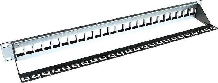 Produktbild 24 Port Keystone-jack patchpanel without connectors. Number of sockets: 24 24 port keystone panel