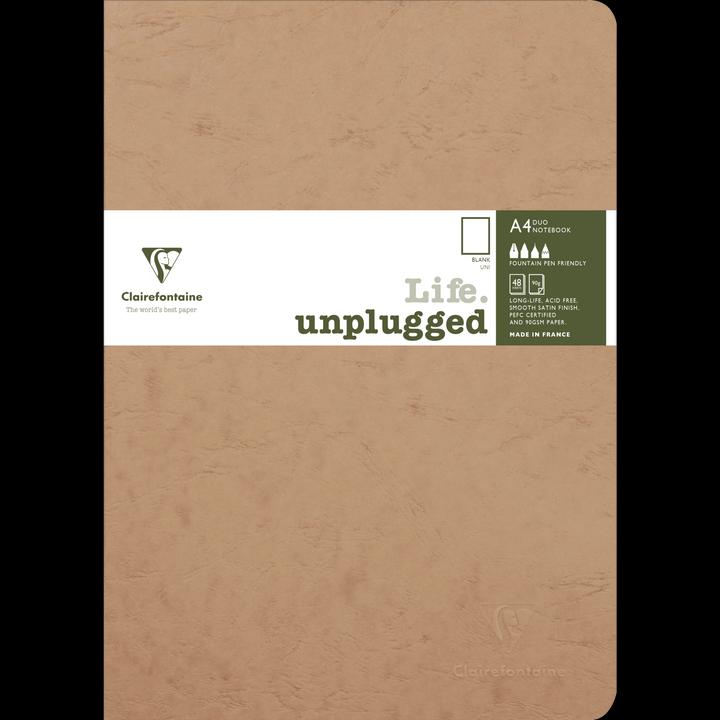 Image du produit Clairefontaine Set de 2 carnets piqués Age Bag A4 96 pages uni - (AAA392, Blanc)