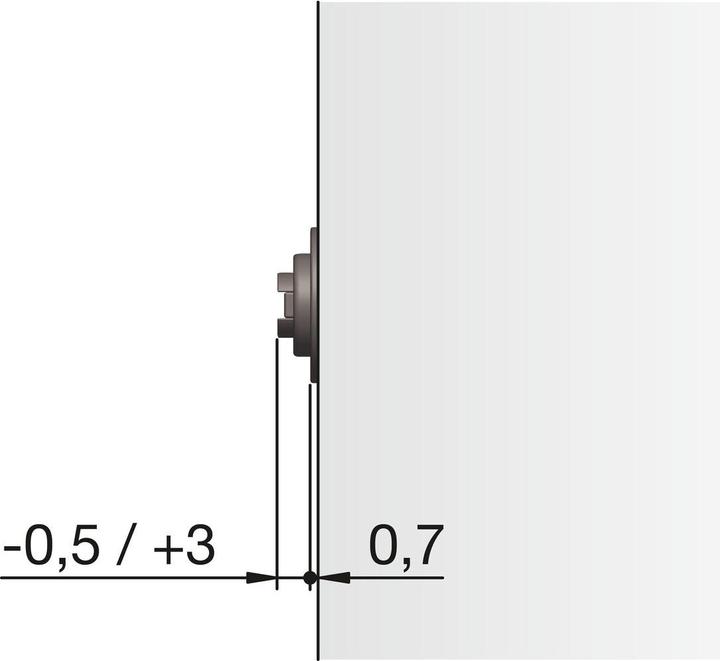 Produktbild Italiana Ferramenta Italiana Magnetschnapper (Magnetschnäpper) Einbau-Türmagnet K-Lock grau (1 Stk.)