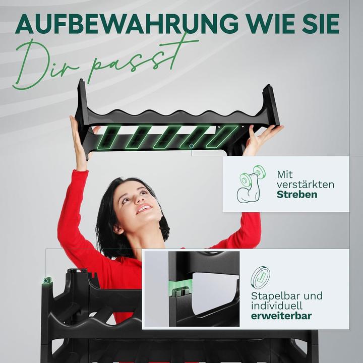 Produktbild Novaliv Weinregal für 72 Flaschen | Flaschenregal schwarz | Regal stabilem Kunststoff (Schwarz, 12) (72 Fl.)