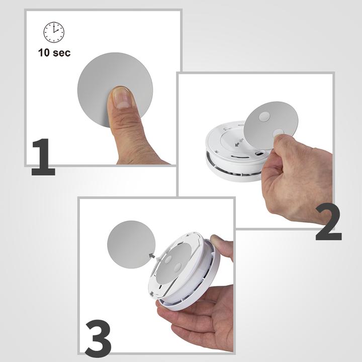Actual product image LogiLink Smoke detector mounting set Ø4 cm, magnetic
