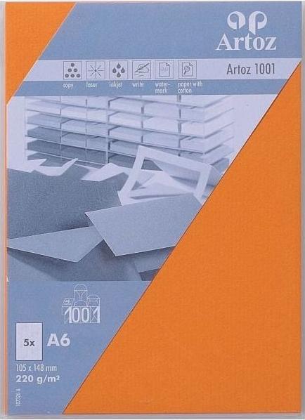 Produktbild Artoz 1001 Karten orange (A6, 220 g/m², 5 x)
