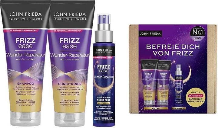 Produktbild John Frieda Frizz Ease - Nachtwunder Set (600 ml, Flüssiges Shampoo)