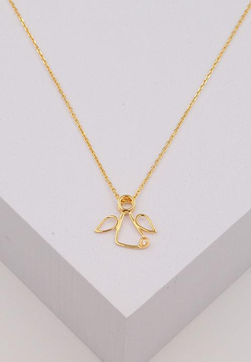 Image du produit Muau ange pendant or jaune750 diamant 0.0075ct. 13x15mm (Or jaune 750/18K)