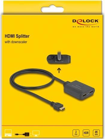 Actual product image Delock HDMI splitter 1 x HDMI in to 2 x HDMI out