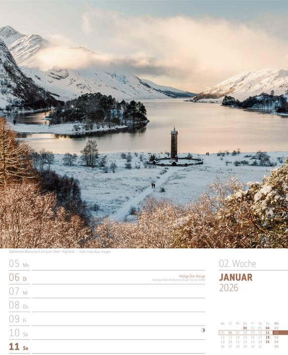 Produktbild Schottland - Zwischen Highlands und Hebriden - Wochenplaner Kalender 2026 (25 x 33 cm, Harter Einband, Deutsch)