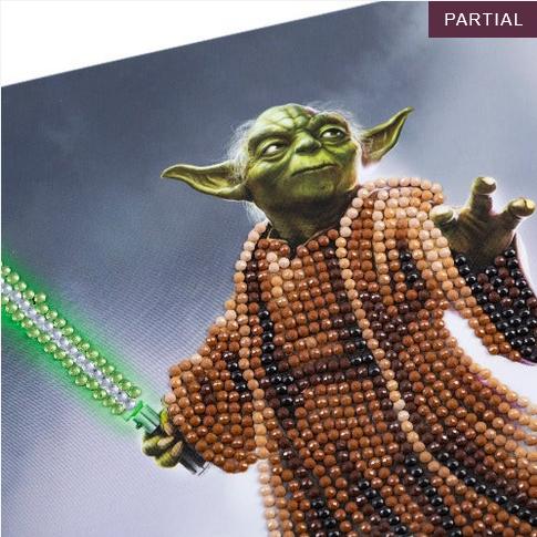 Actual product image Craft Buddy Yoda, Card 18x18cm Crystal Art