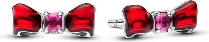 Pandora Disney Schneewittchen Schleife Ohrstecker (Silber 925, Emaille)
