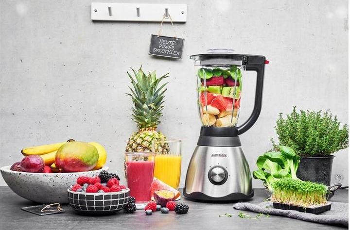 Produktbild Gastroback Standmixer Vital Mixer Plus 850 Watt, Silber/Schwarz (850 W)