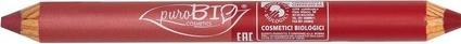 Puro Bio Duo-Day and Night Lip Pencil Lipstick Coral Pink and Cherry Red (Coral Pink and Cherry Red)