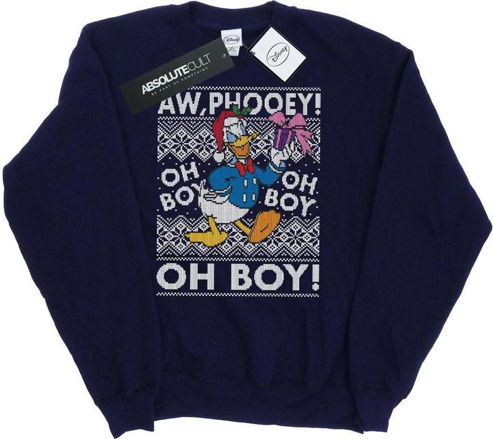 Disney Donald Duck Christmas Fair Isle Sweatshirt (L)